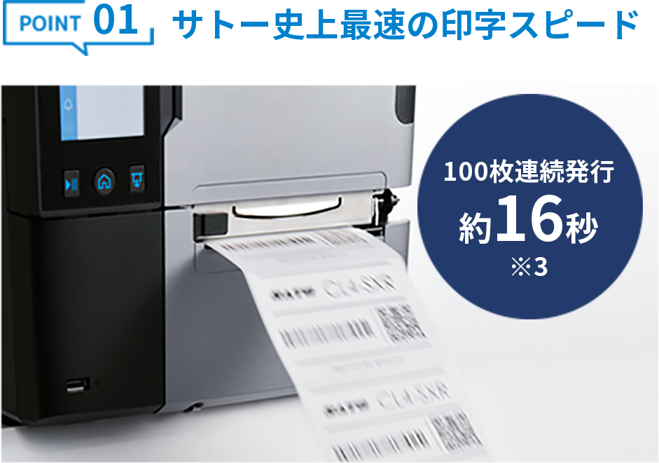POINT01 サトー史上最速の印字スピード